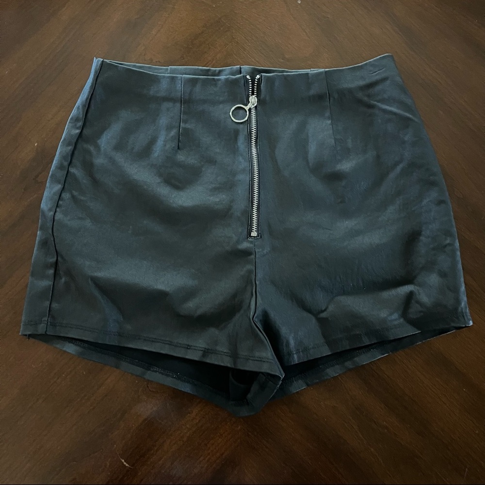 Pleather shorts
